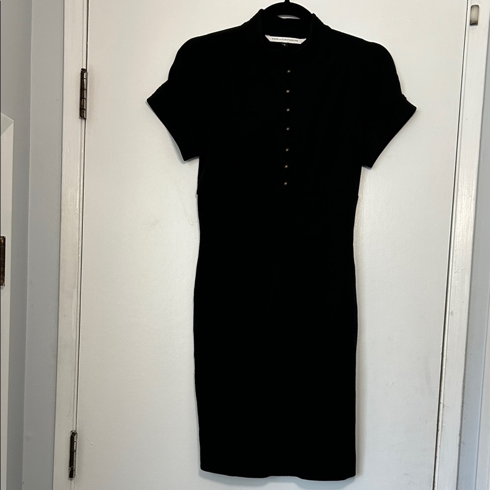 Diane Von Furstenberg Black Mini Dress Size 2